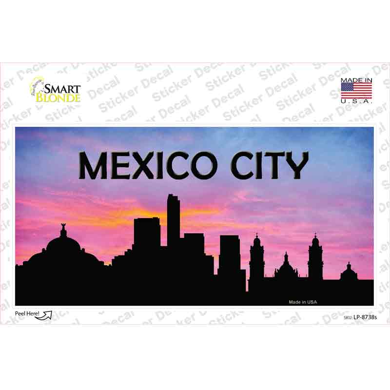 Mexico City Silhouette Novelty Sticker Decal