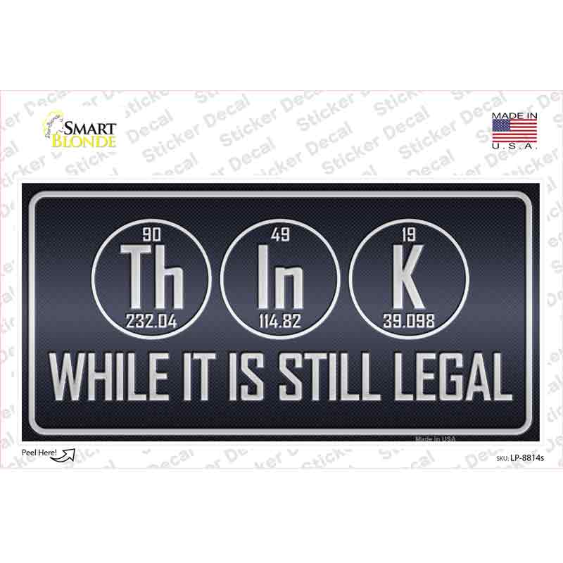 Think Novelty Sticker Decal