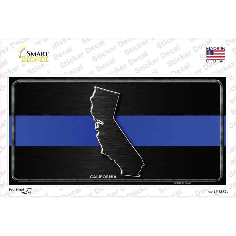 California Thin Blue Line Novelty Sticker Decal