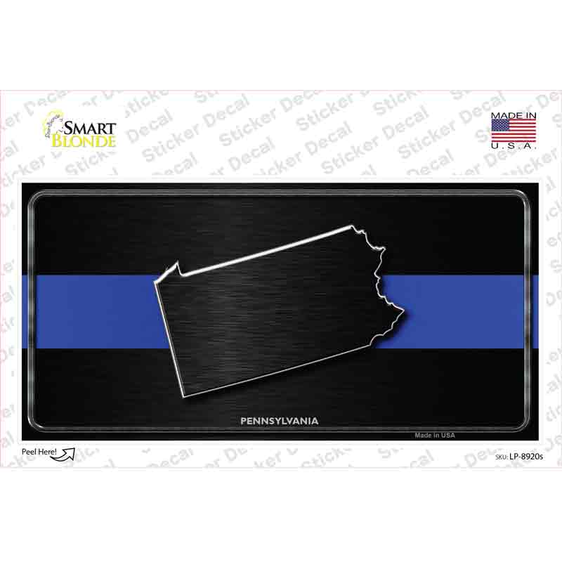 Pennsylvania Thin Blue Line Novelty Sticker Decal