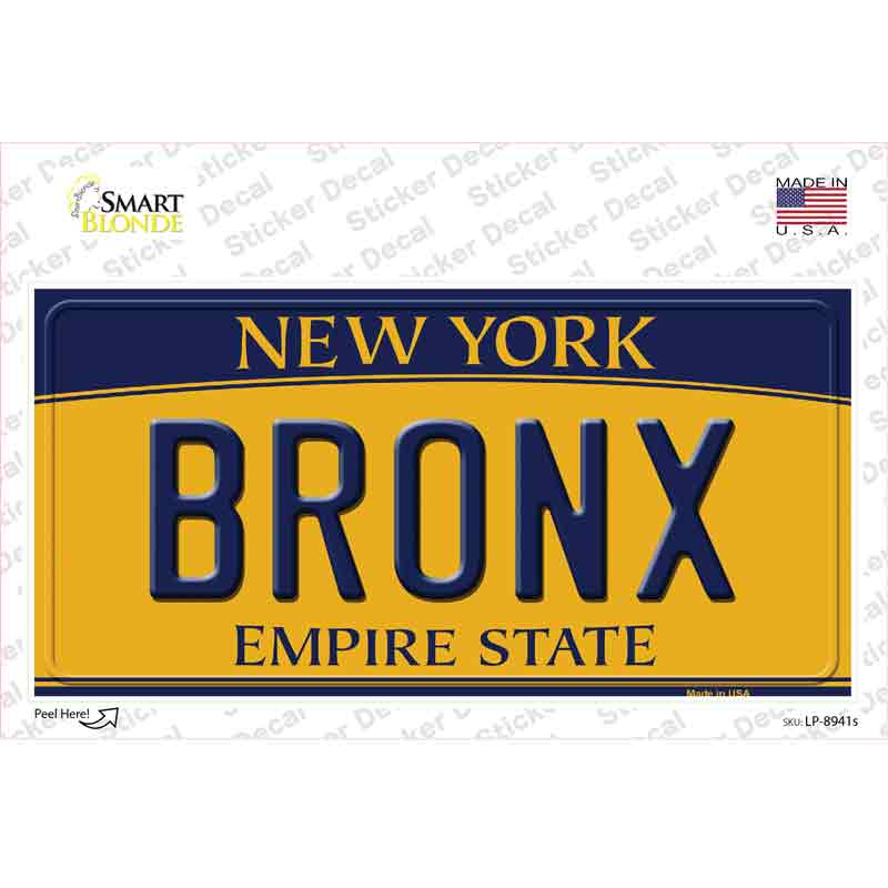 Bronx New York Novelty Sticker Decal