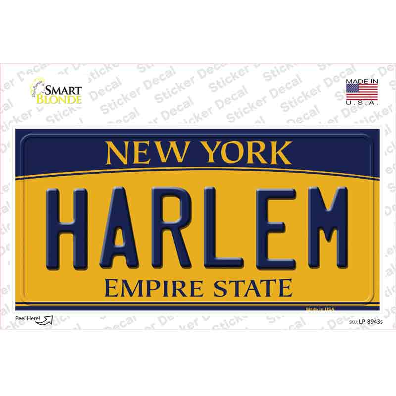 Harlem New York Novelty Sticker Decal