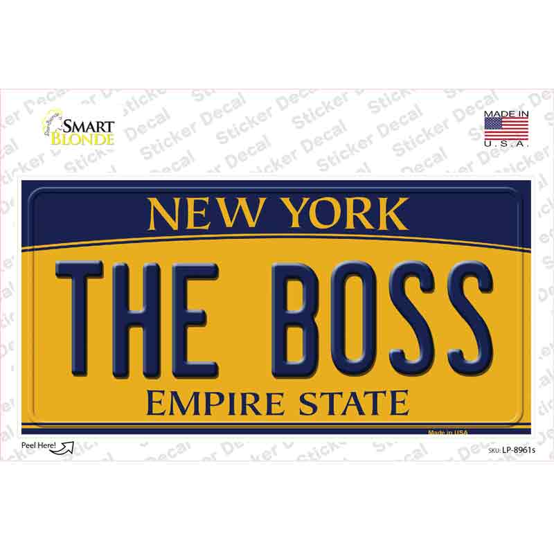 The Boss New York Novelty Sticker Decal