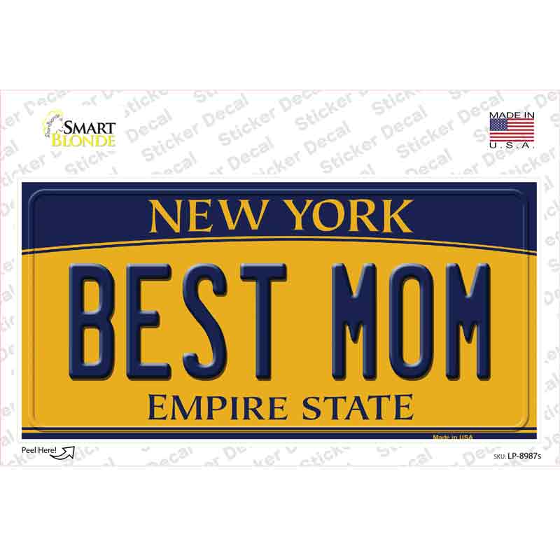 Best Mom New York Novelty Sticker Decal