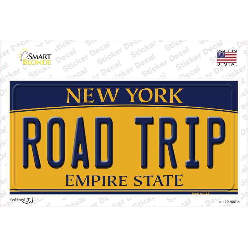 Road Trip New York Novelty Sticker Decal