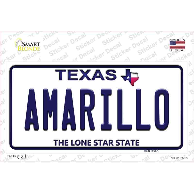 Amarillo Texas Novelty Sticker Decal