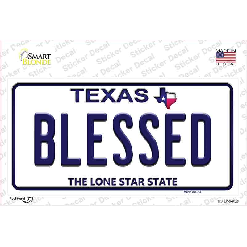 Blessed Texas Novelty Sticker Decal