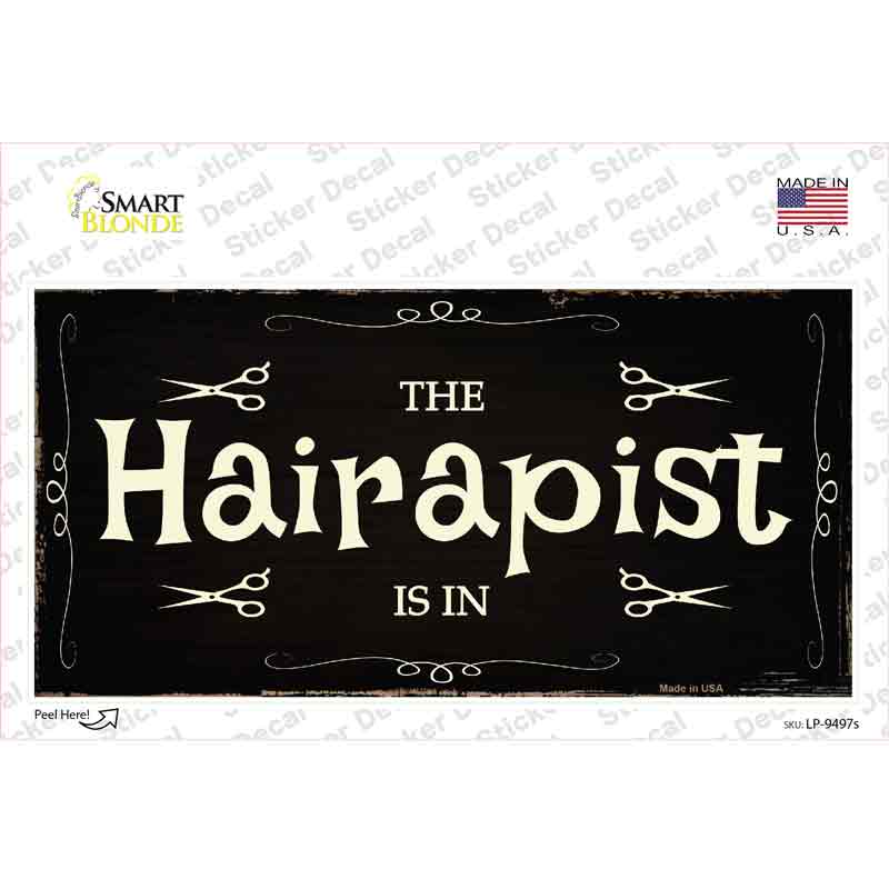 Hairapist Novelty Sticker Decal