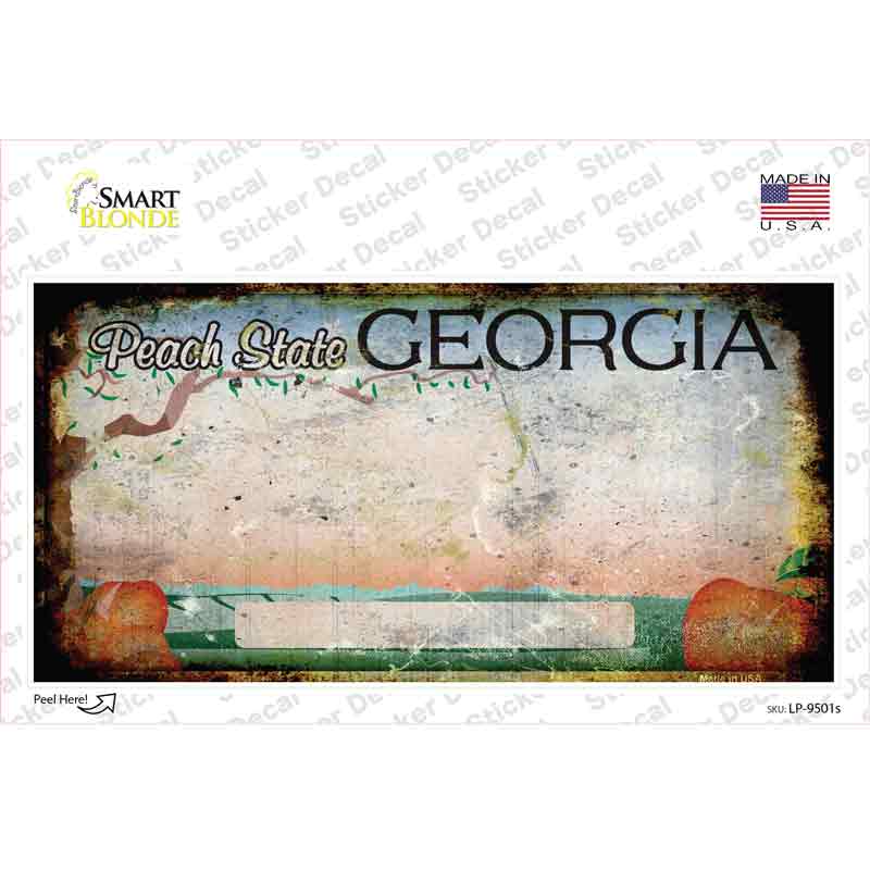 Georgia Rusty Novelty Sticker Decal