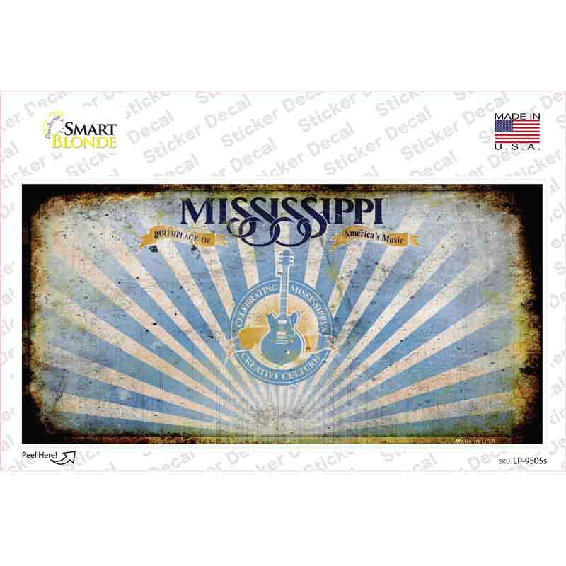Mississippi Rusty Novelty Sticker Decal