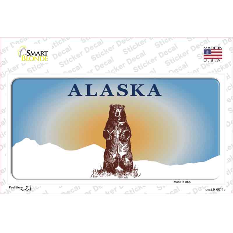 Alaska Bear Novelty Sticker Decal