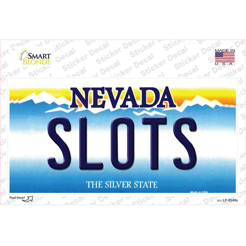 Slots Nevada Novelty Sticker Decal