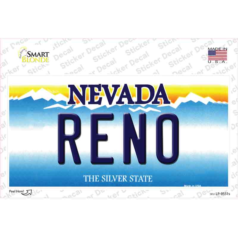 Reno Nevada Novelty Sticker Decal