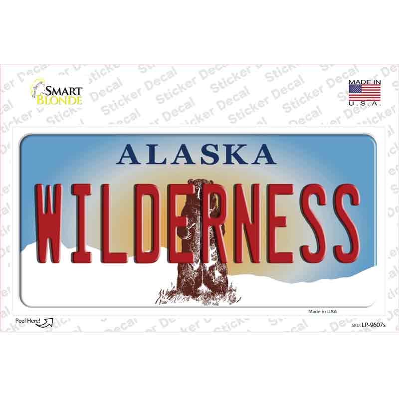 Wilderness Alaska State Novelty Sticker Decal