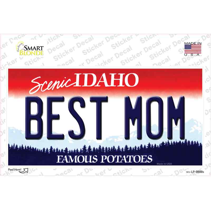 Best Mom Idaho Novelty Sticker Decal