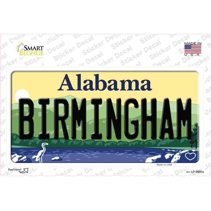 Birmingham Alabama Novelty Sticker Decal