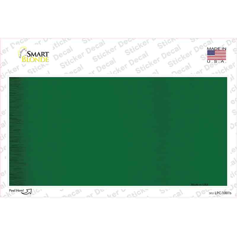Green Metallic Solid Novelty Sticker Decal