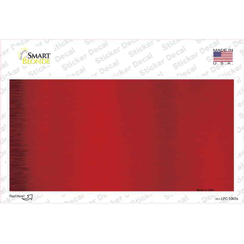 Red Metallic Solid Novelty Sticker Decal