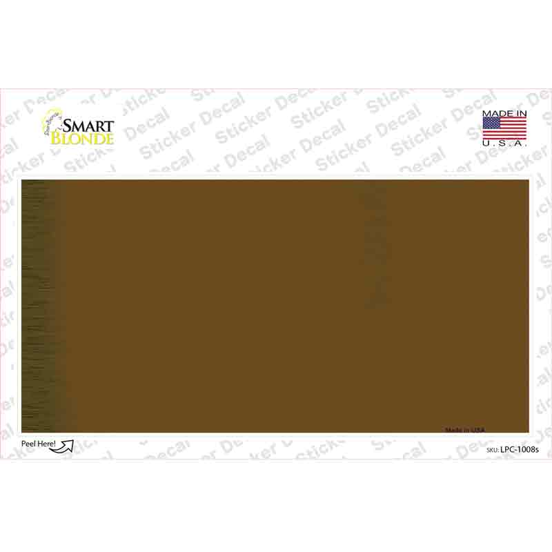 Brown Metallic Solid Novelty Sticker Decal