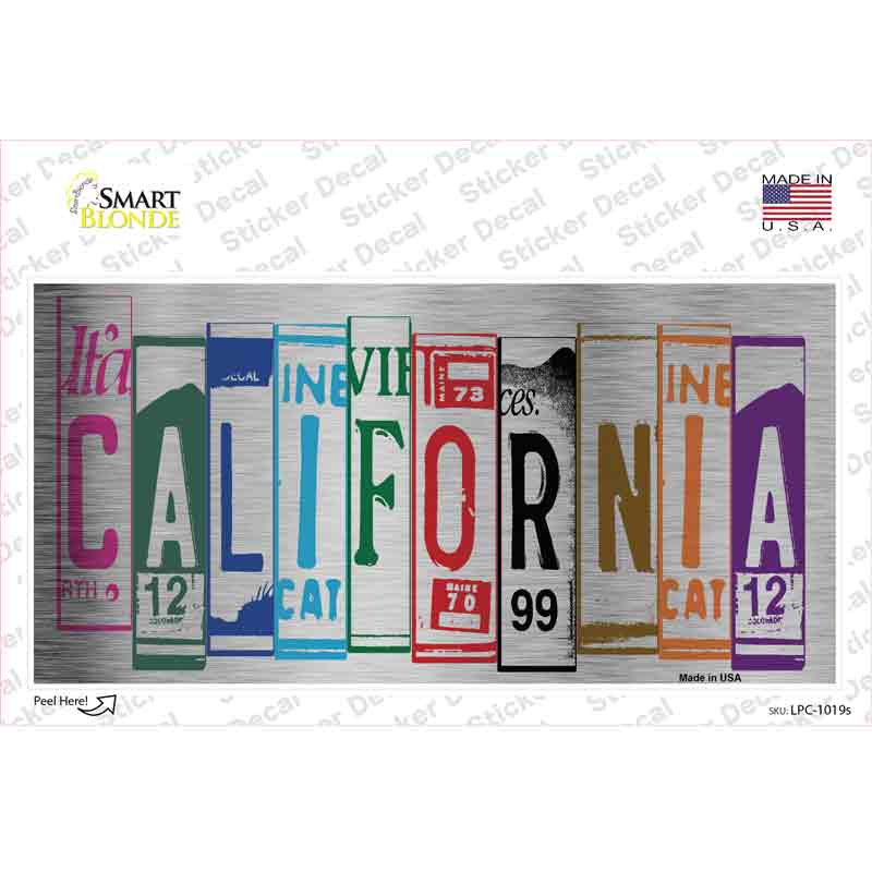 California Art Novelty Sticker Decal