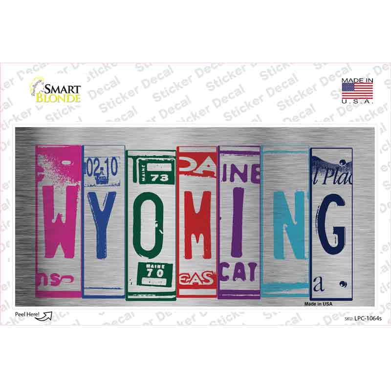 Wyoming Art Novelty Sticker Decal