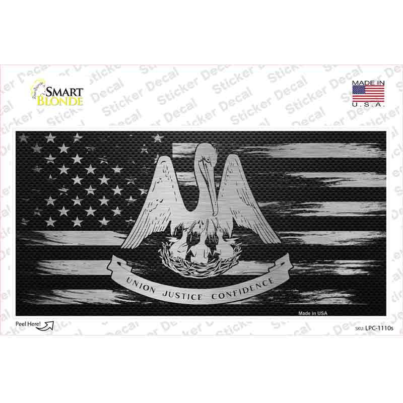 Louisiana Carbon Fiber Novelty Sticker Decal