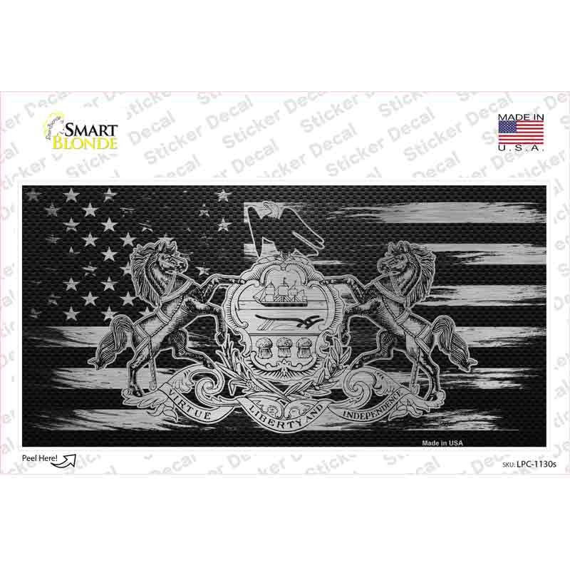 Pennsylvania Carbon Fiber Novelty Sticker Decal