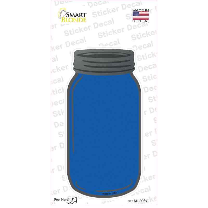 Blue Novelty Mason Jar Sticker Decal