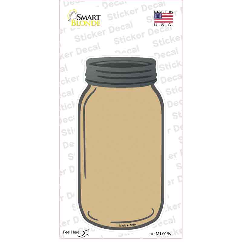 Gold Novelty Mason Jar Sticker Decal