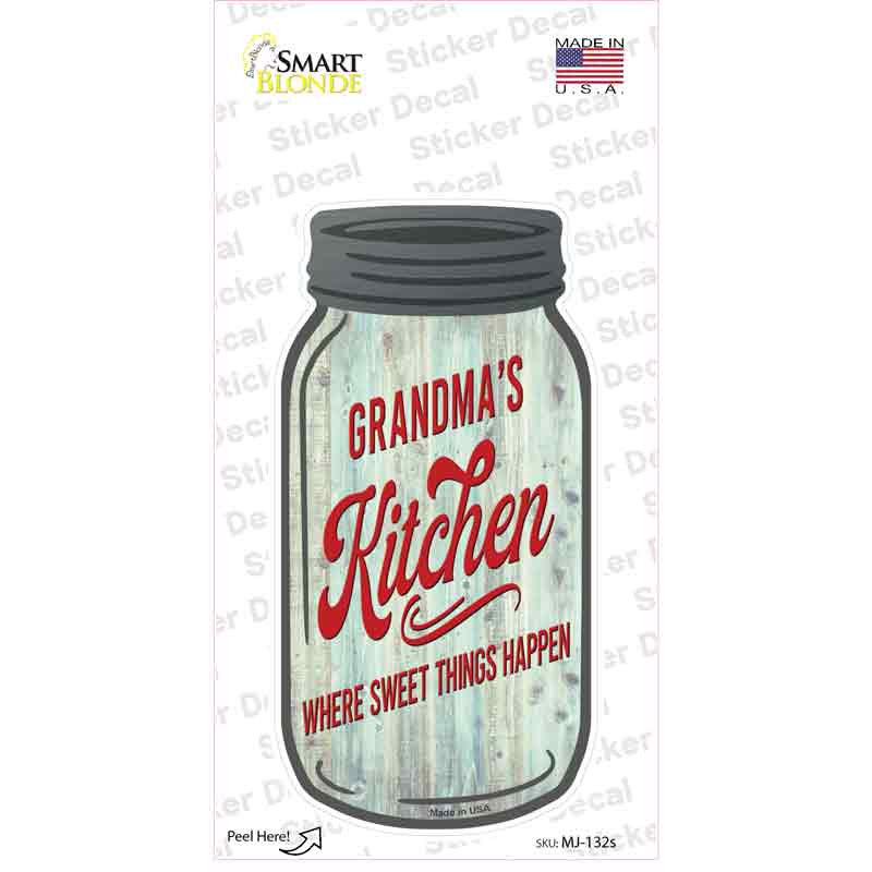 Grandmas Kitchen Sweet Things Novelty Mason Jar Sticker Decal
