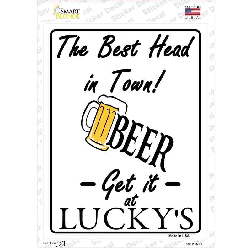Best Head in Town Novelty Rectangle Sticker Decal