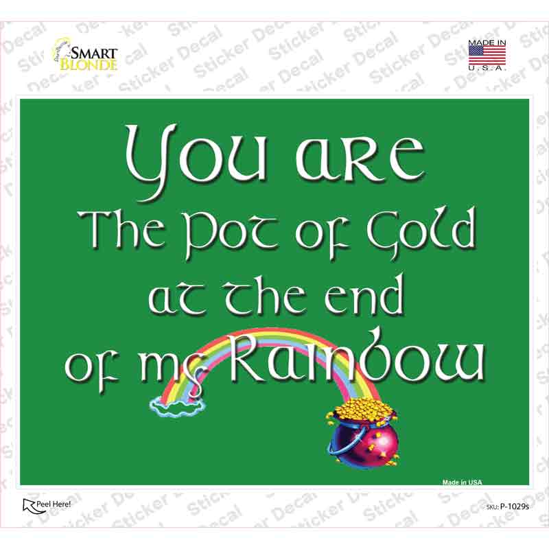 Pot of Gold Novelty Rectangle Sticker Decal