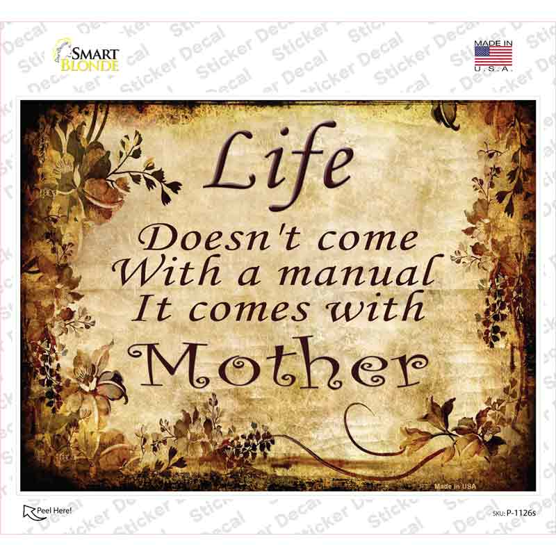 Doesnt Come With Manual Novelty Rectangle Sticker Decal