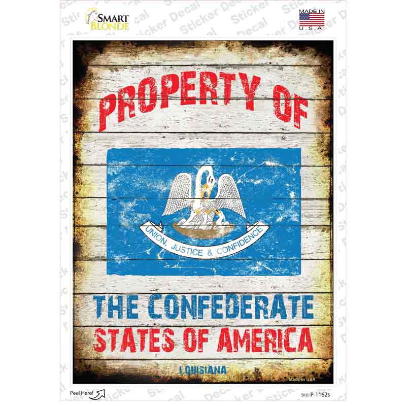 Property Of Louisiana Novelty Rectangle Sticker Decal