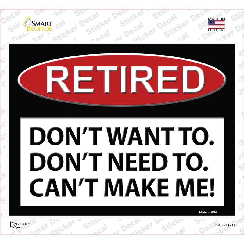 Retired Novelty Rectangle Sticker Decal