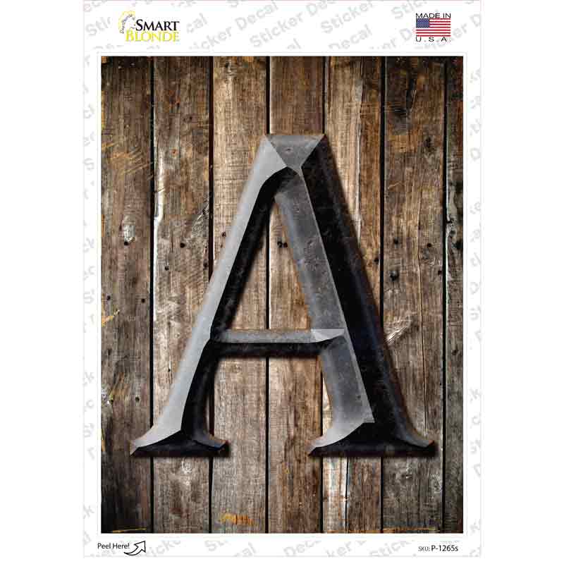 Letter A Novelty Rectangle Sticker Decal