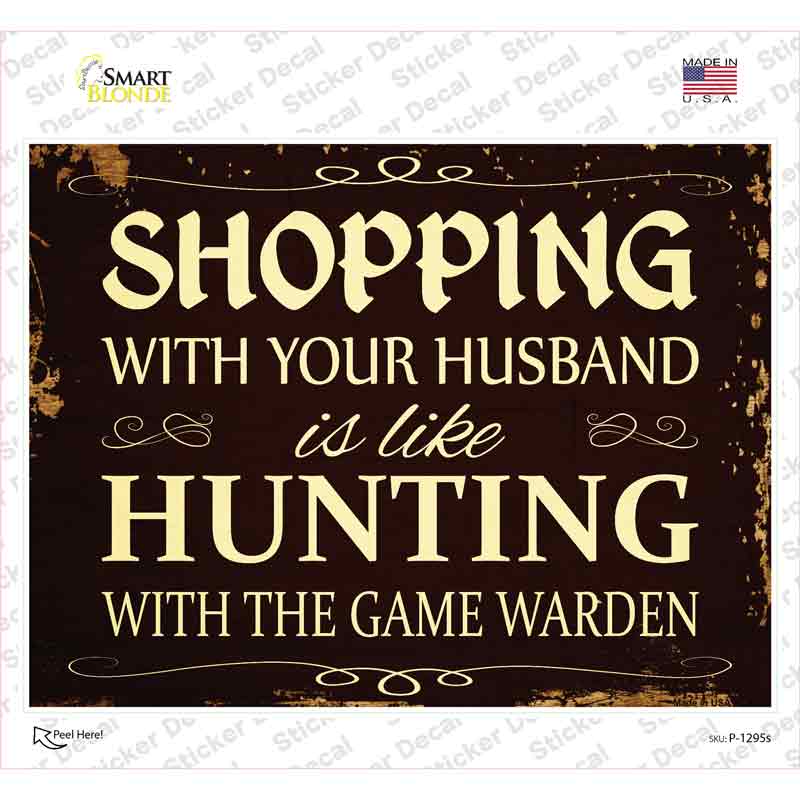 Shopping Novelty Rectangle Sticker Decal