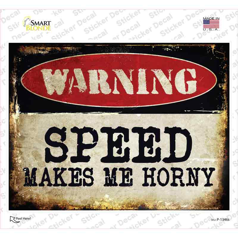 Speed Novelty Rectangle Sticker Decal