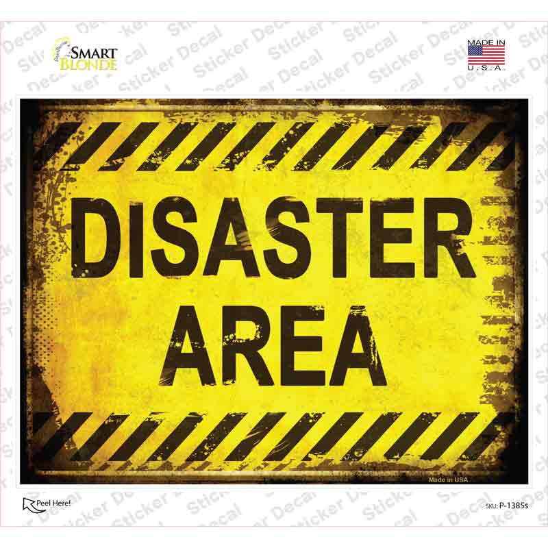 Disaster Area Novelty Rectangle Sticker Decal