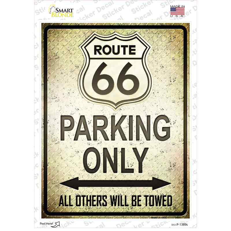 Route 66 Only Novelty Rectangle Sticker Decal