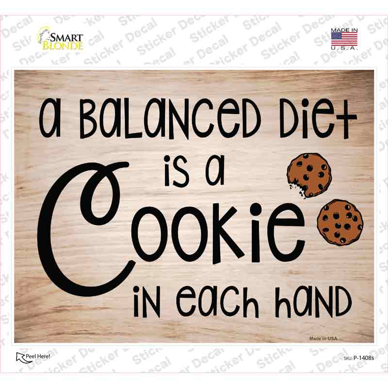 A Balanced Diet Novelty Rectangle Sticker Decal