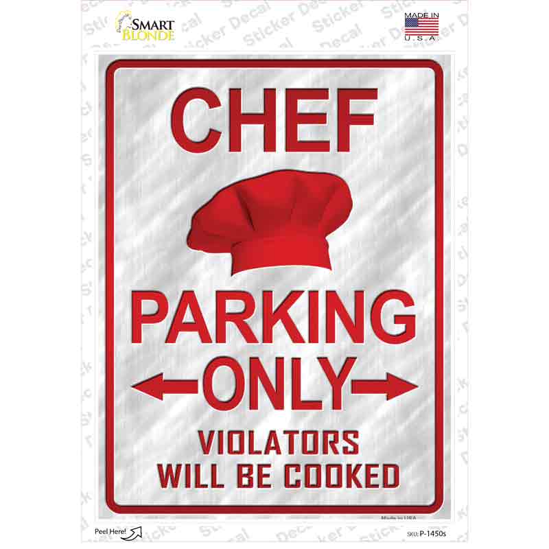 Chef Only Novelty Rectangle Sticker Decal