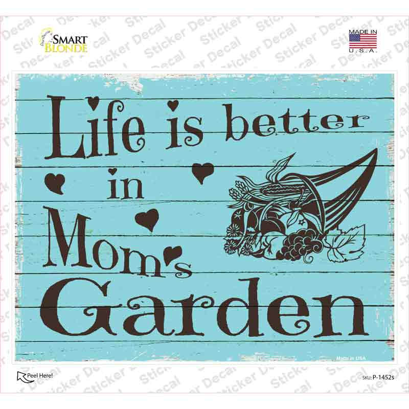 Moms Garden Novelty Rectangle Sticker Decal