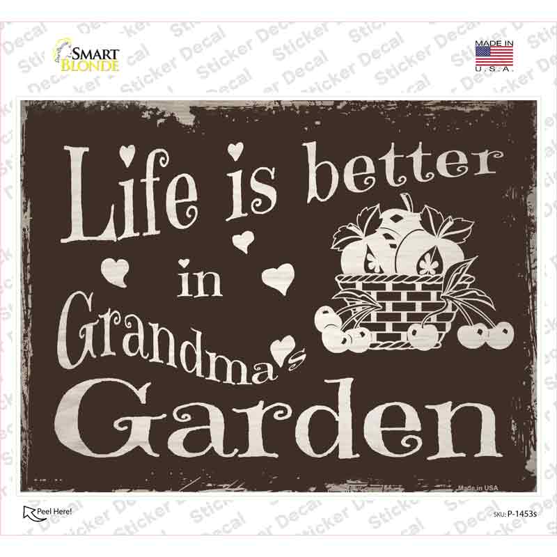 Grandmas Garden Novelty Rectangle Sticker Decal