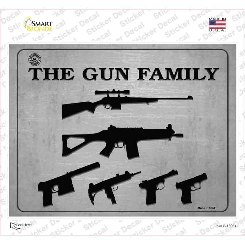 The Gun Family Novelty Rectangle Sticker Decal