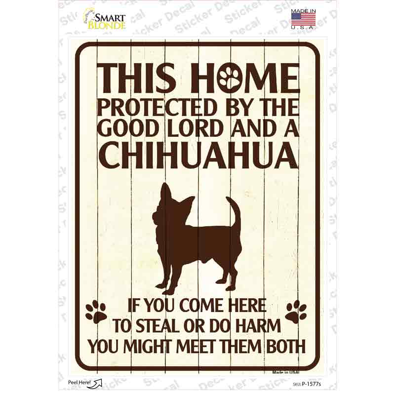 Chihuahua Protected Novelty Rectangle Sticker Decal