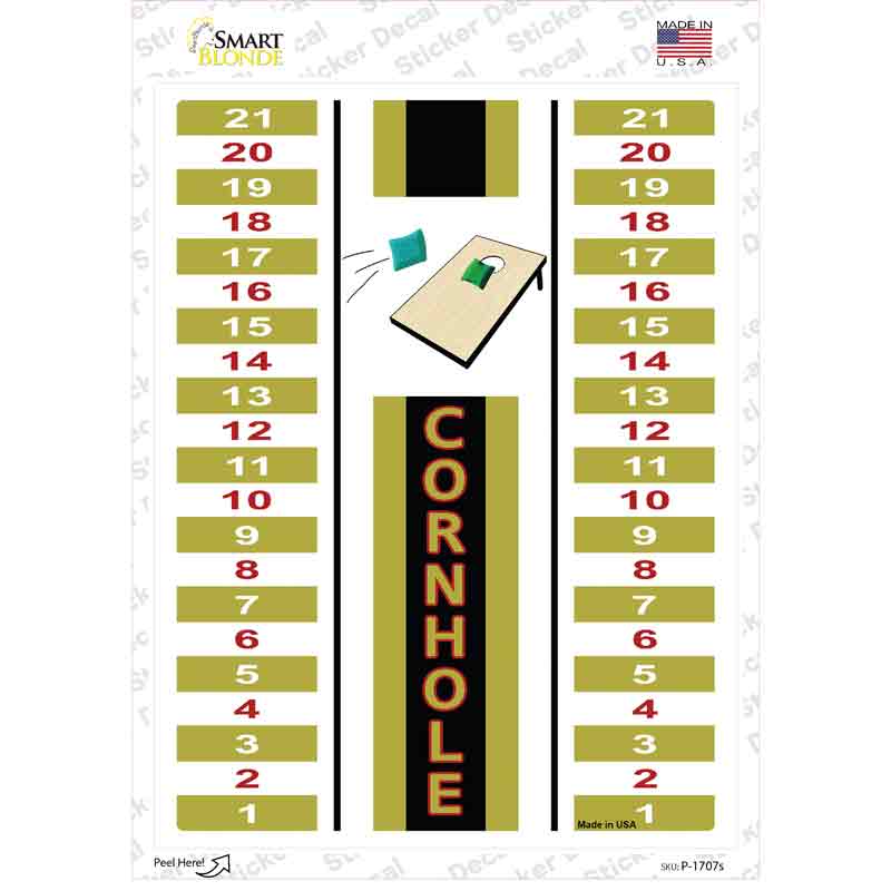 Cornhole Scoreboard Novelty Rectangle Sticker Decal