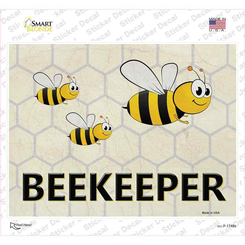 Beekeeper Novelty Rectangle Sticker Decal