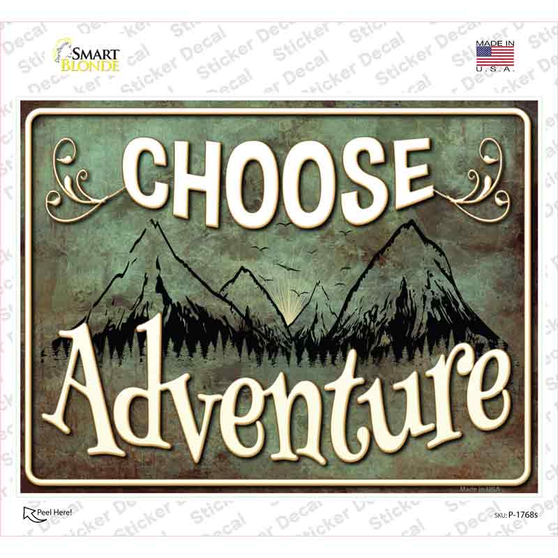 Choose Adventure Novelty Rectangle Sticker Decal
