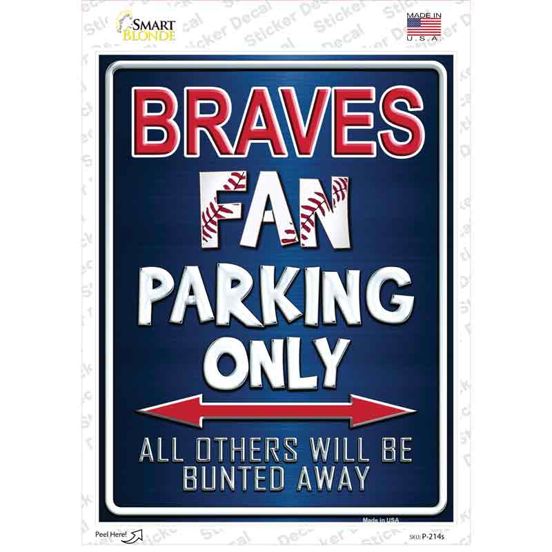 Braves Novelty Rectangle Sticker Decal